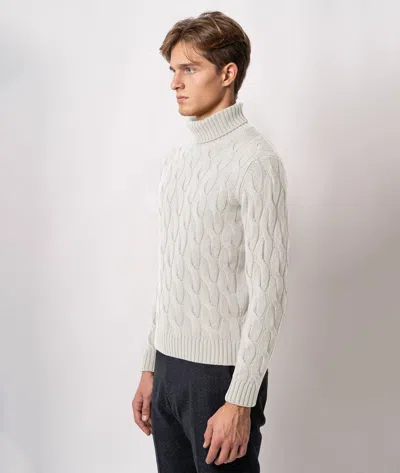Larusmiani Turtleneck Sweater Col Du Pillon Sweater In White
