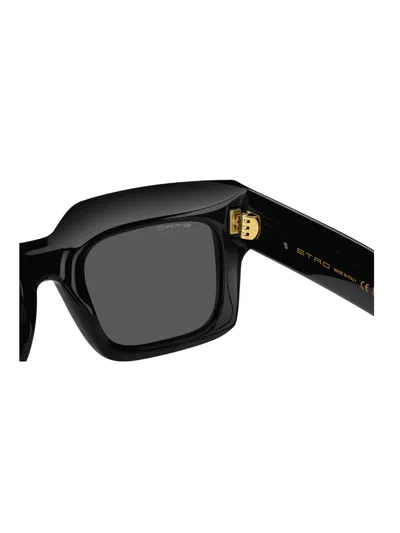 Etro 52mm Rectangular Sunglasses In Black