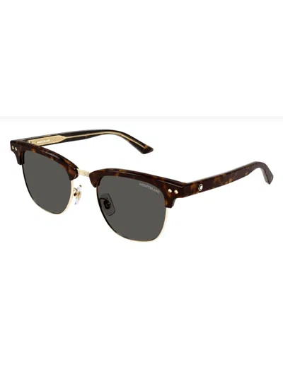 Montblanc Mb0382s Sunglasses In Brown
