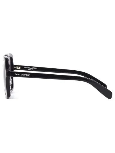 Saint Laurent Grey Gradient Square Ladies Sunglasses Sl 174 001 56 In Black