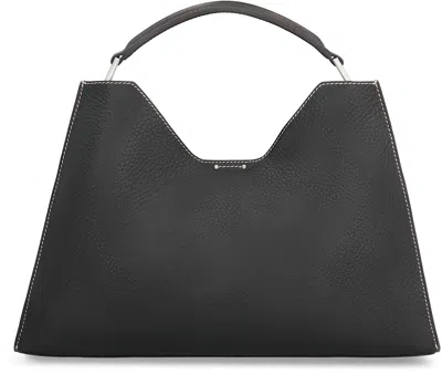 Gianni Chiarini Aurora Leather Top-handle Tote Bag In Black