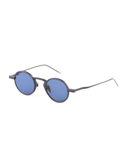 Thom Browne Round Frame Sunglasses In Blue