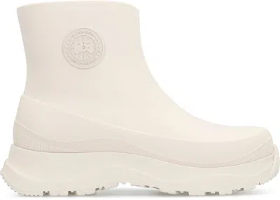 Canada Goose Vancouver Logo-patch Platform Rain Boots In White
