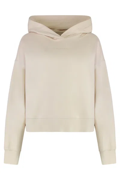 Canada Goose Muskoka Cotton Hoodie With Ribbed Edges In Neutral