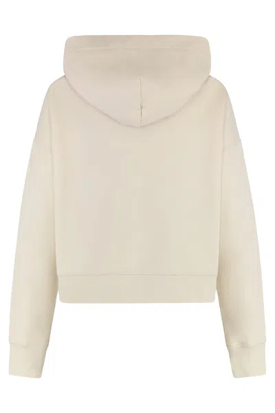 Canada Goose Muskoka Cotton Hoodie With Ribbed Edges In Neutral