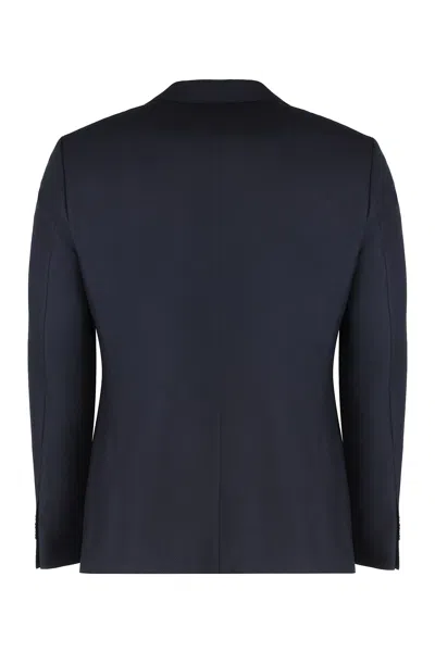 Hugo Boss Boss Single-breasted Two-button Jacket In Blue