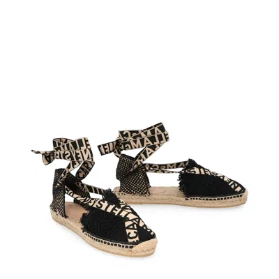 Stella Mccartney Gaia Canvas Espadrilles In Black