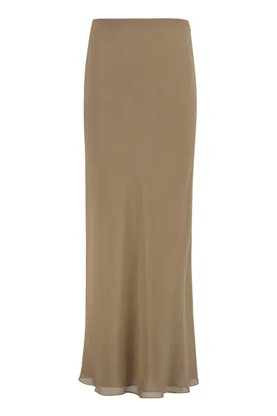 Khaite Mauva Skirt In Toffee