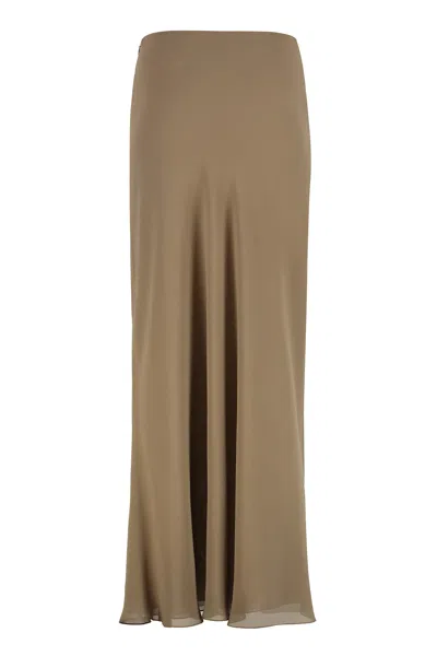 Khaite Mauva Skirt In Toffee