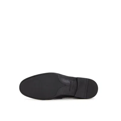 Ferragamo Foster Gancini Loafers In Hammered Leather In Nero