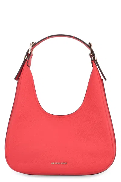 Michael Kors Logo Patch Shoulder Bag In Red