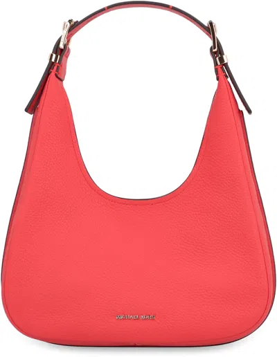 Michael Kors Logo Patch Shoulder Bag In Red