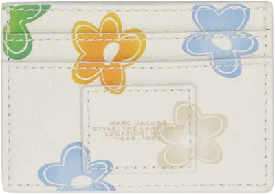 Marc Jacobs The Wild Daisy Leather Card Holder In White