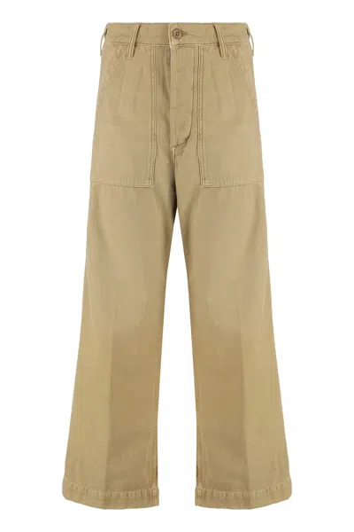 Polo Ralph Lauren Cotton Trousers In Brown