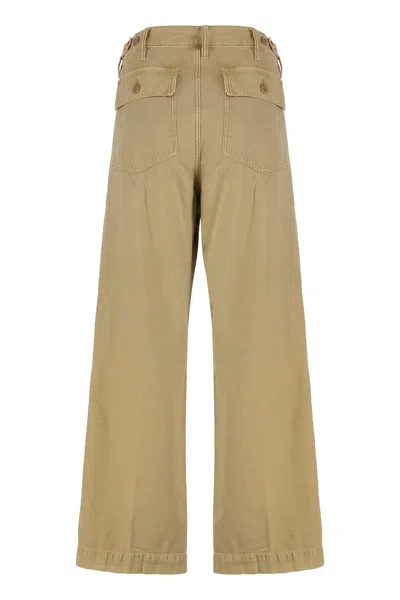 Polo Ralph Lauren Cotton Trousers In Brown