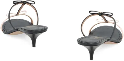 Ferragamo Kitten-heel Sandals With Bow T-strap In Multi