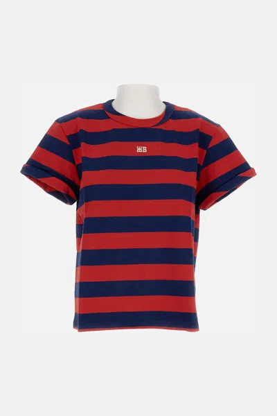 Wales Bonner City Cropped T Shirt In Blue