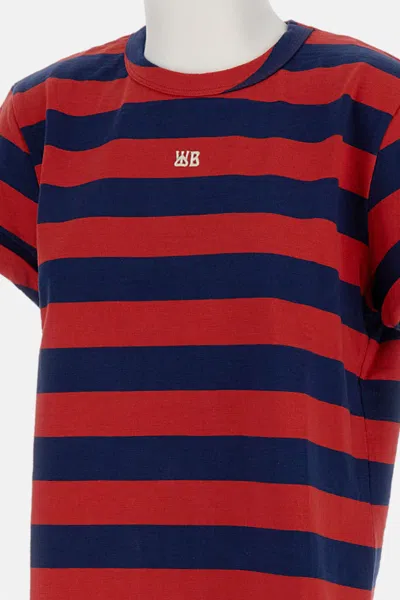 Wales Bonner City Cropped T Shirt In Blue