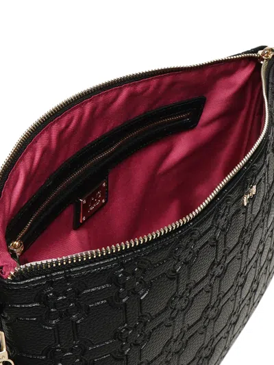 V73 Embossed-pattern Clutch In Black