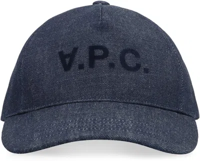 Apc A.p.c. Blue Cotton Blend Hats In Blue