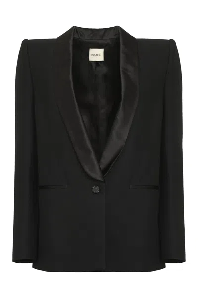 Khaite Helio Single-breasted One Button Jacket In Black