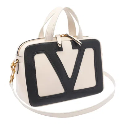 Valentino Small Nappa Leather Top Handle Bag In White