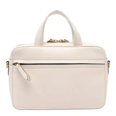 Valentino Small Nappa Leather Top Handle Bag In White