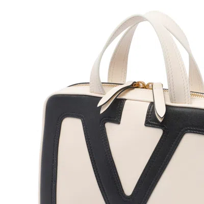 Valentino Small Nappa Leather Top Handle Bag In White