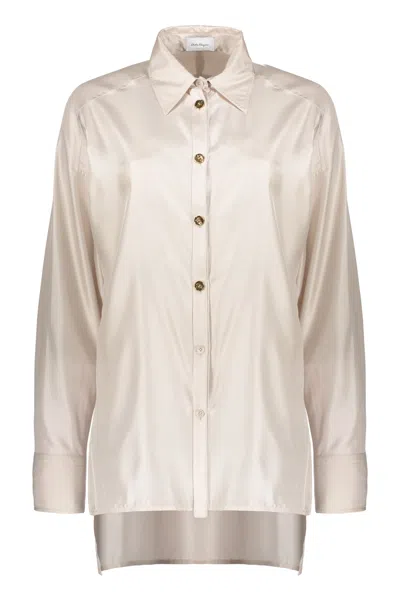 Ferragamo Long Sleeve Shirt In White