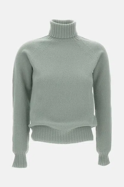 Drumohr Light Green Wool Turtleneck Sweater In Neutral