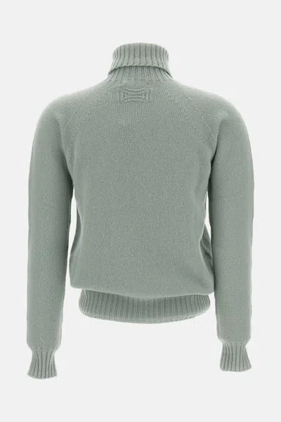 Drumohr Light Green Wool Turtleneck Sweater In Neutral