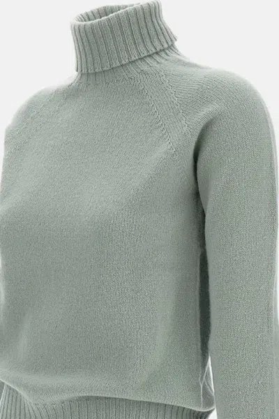 Drumohr Light Green Wool Turtleneck Sweater In Neutral