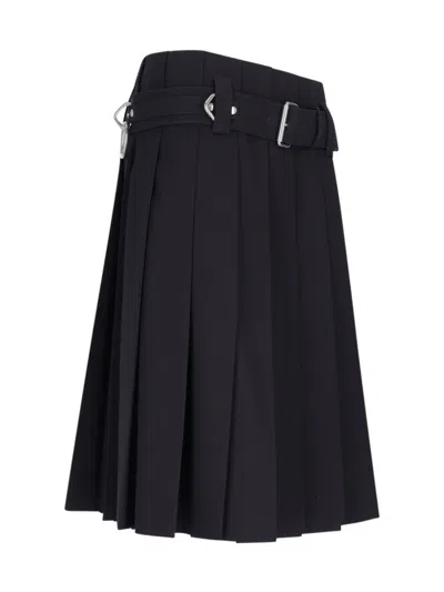Prada Midi Skirt In Blue