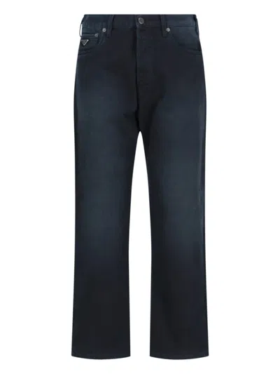 Prada Trousers Straight Belt Loops In Blue