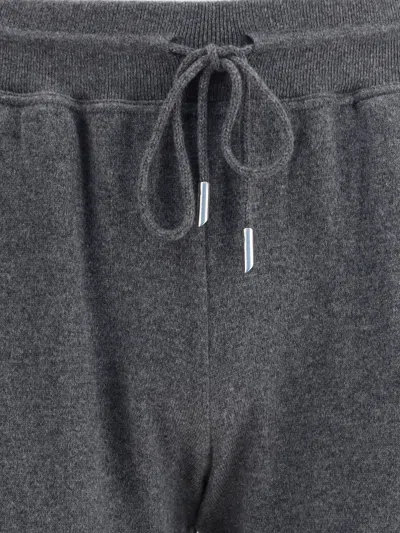 Kiton Drawstring Cashmere Trousers In Gray