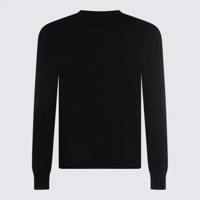 Malo Black Cashmere Crewneck Pullover In Black