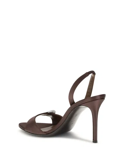 Giuseppe Zanotti Women Clandestino Satin Heel Sandals In Brown