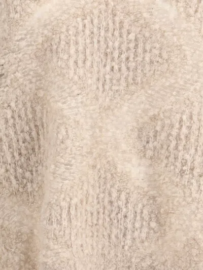 Giorgio Armani Women V-neck Cashmere And Alpaca Blend Sweater In Neutral