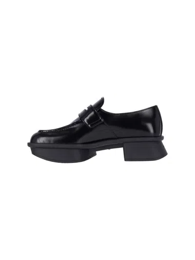 Prada Re-edition Equal Platform Penny Loafer In Black