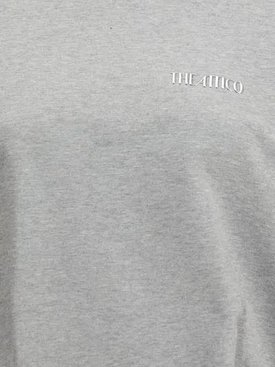 Attico Cotton Jersey Mini Dress In Gray