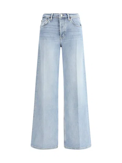 Re/done Wide Leg Jeans In Blue