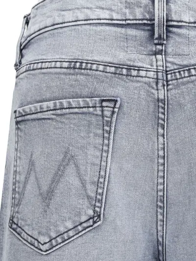 Mother 'the Ditcher Roller Sneak' Grey Jeans With Logo Embroidery On The Rear And Logo Patch On The Rear In Gray