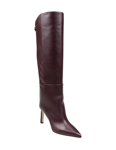 Jimmy Choo Alizze Ks 85 Boot In Deep Merlotleather In Burgundy