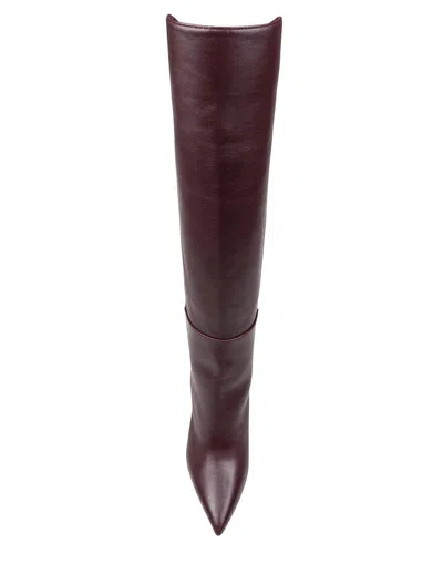 Jimmy Choo Alizze Ks 85 Boot In Deep Merlotleather In Burgundy