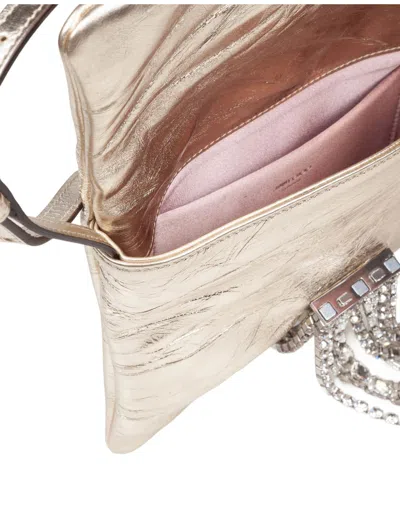 Jimmy Choo Clutch Bag In Metallic Leather With A Vintage Effect