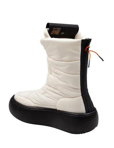 Barracuda Quilted Down Boots With Contrasting Rubber Sole In Pink