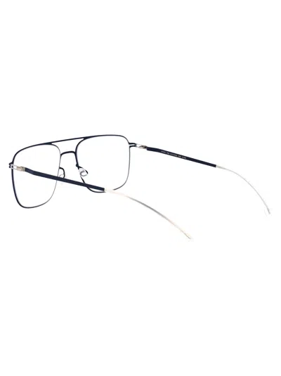 Mykita Navy Clear Steel Glasses In Black