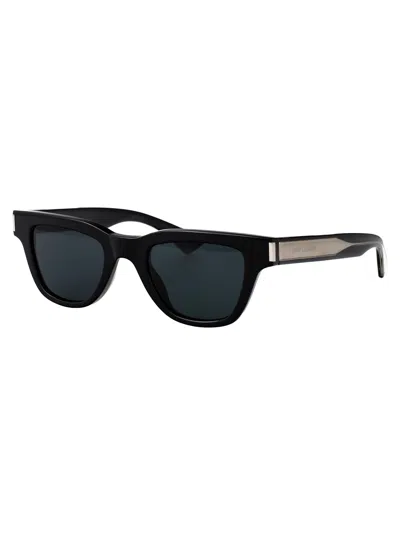 Saint Laurent Black-crystal-black Recycled Acetate Sunglasses
