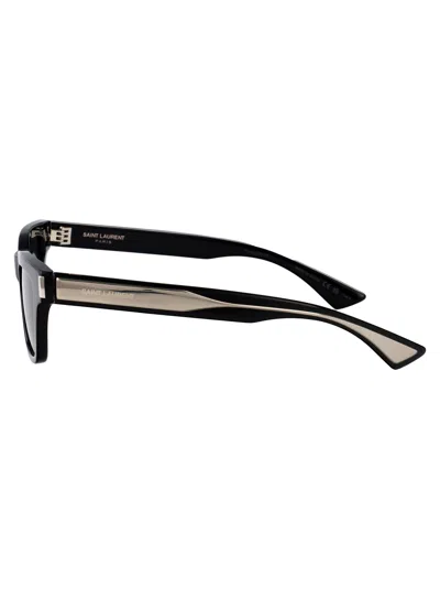 Saint Laurent Black-crystal-black Recycled Acetate Sunglasses