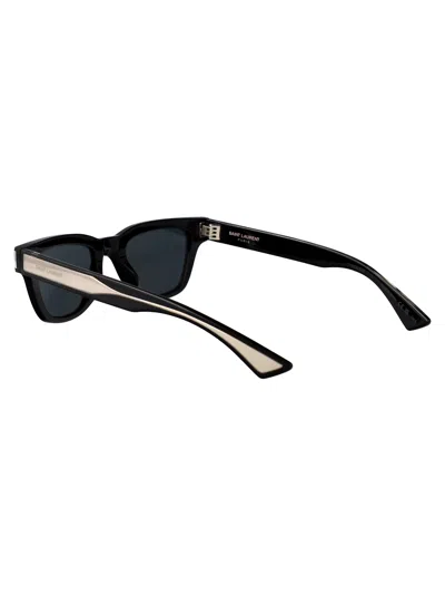 Saint Laurent Black-crystal-black Recycled Acetate Sunglasses